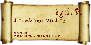 Ásványi Virág névjegykártya